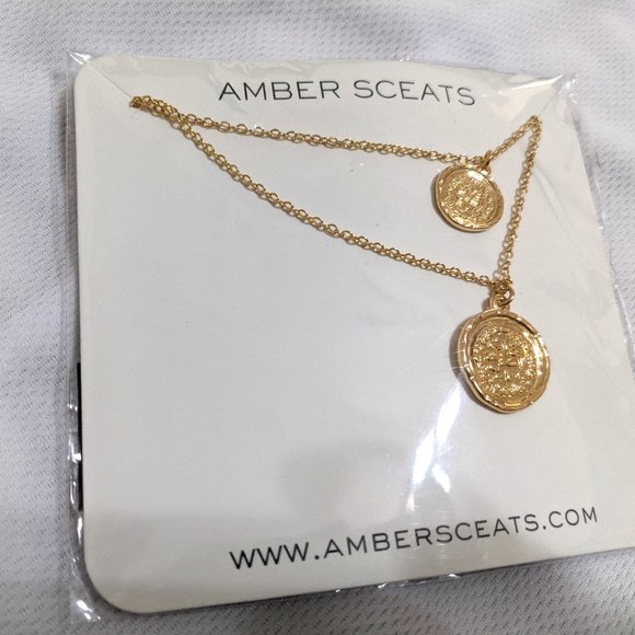 Amber Sceats Double Coin Necklace 